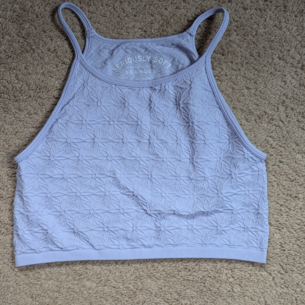 Aeropostale Seamlessly Soft Crop Tank, Lg